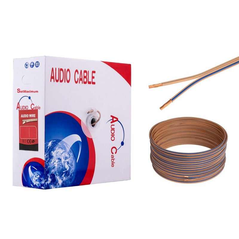 GESS Technologies Speaker Wire 14 Gauge (14/2) CCA – 250ft Clear Transparent Cable, Copper Clad Aluminum for Home Theater, Car Audio, LED, Low Voltage Applications - Image 1